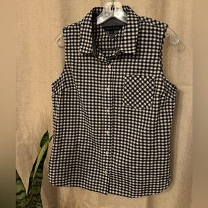 Tommy Hilfiger sleeveless gingham top Medium